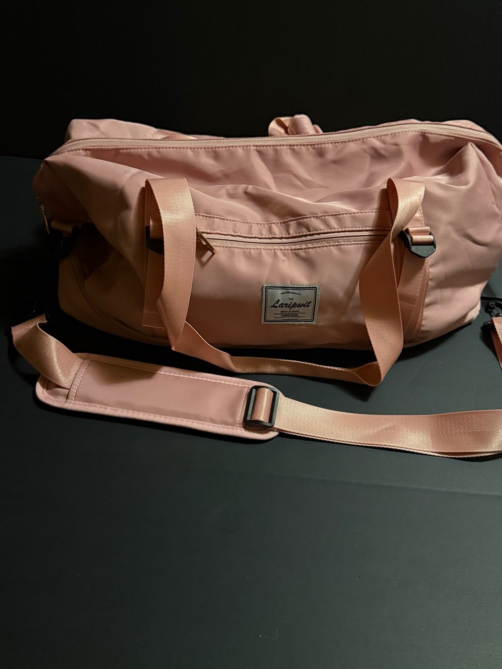 Dusty Rose Travel Duffle with Front Pocket